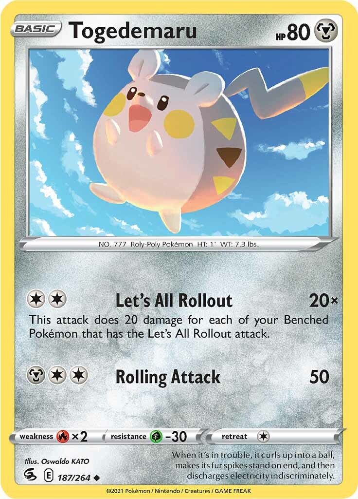 Togedemaru (187/264) [Sword & Shield: Fusion Strike] | Jack's On Queen