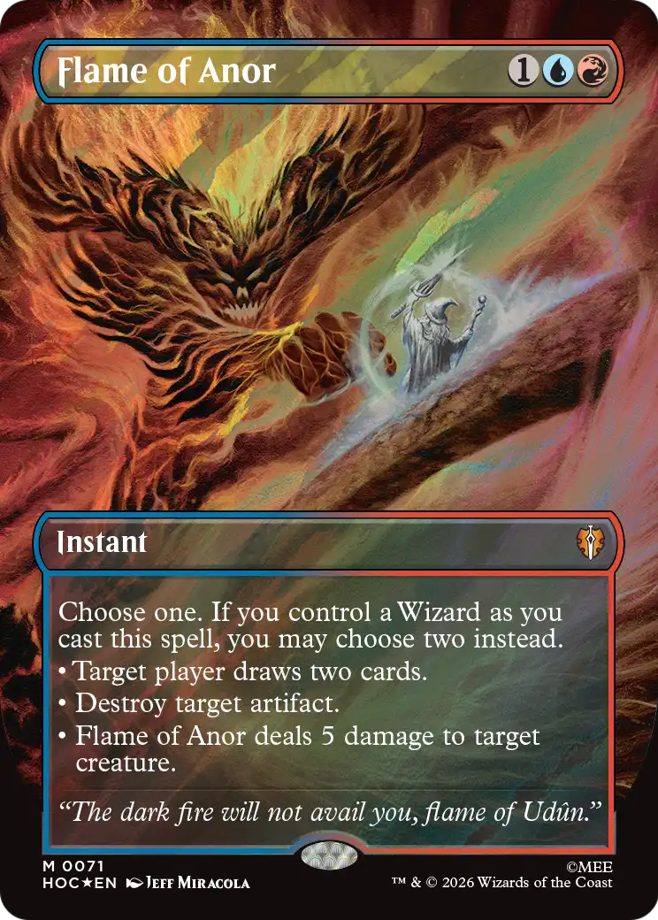 Flame of Anor (Borderless) (Surge Foil) [The Hobbit: Eternal-Legal] | Jack's On Queen