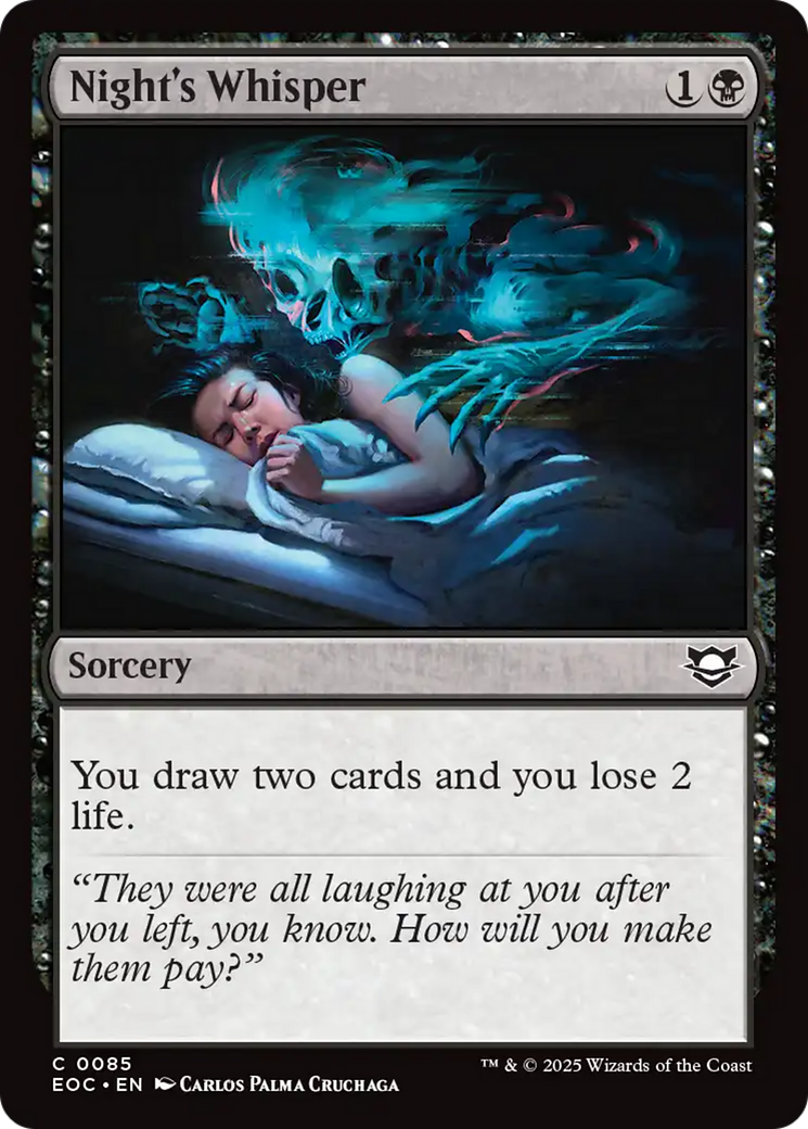 Night's Whisper [Edge of Eternities Commander] | Jack's On Queen