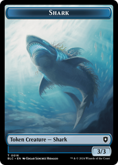 Bird (011) // Shark Double-Sided Token [Bloomburrow Commander Tokens] | Jack's On Queen