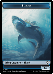 Elemental // Shark Double-Sided Token [Bloomburrow Commander Tokens] | Jack's On Queen