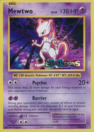 Mewtwo (51/108) (XY Evolutions Prerelease) [XY: Black Star Promos] | Jack's On Queen