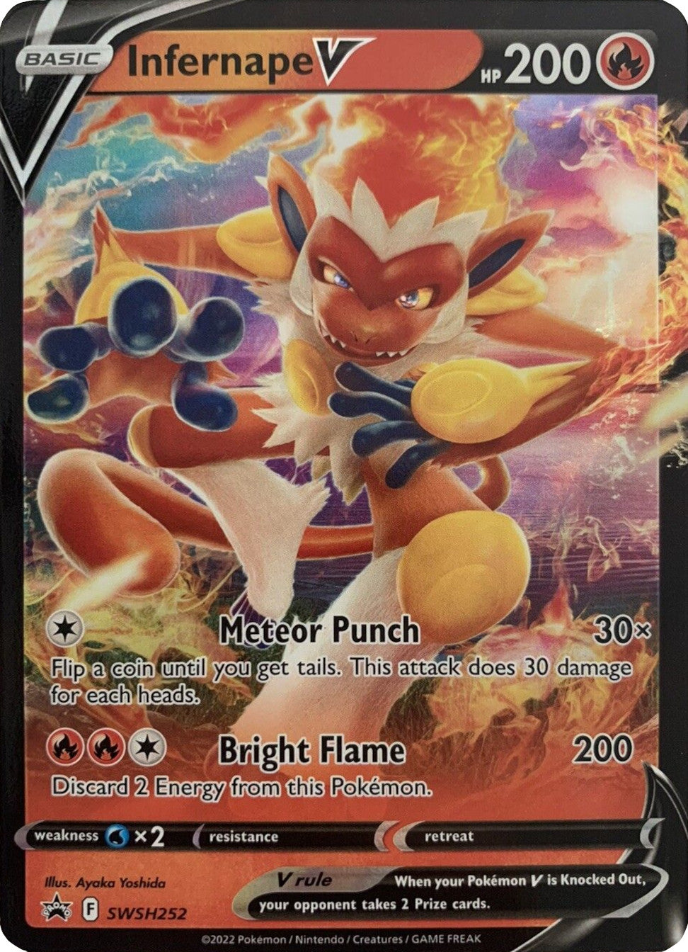Infernape V (SWSH252) (Jumbo Card) [Sword & Shield: Black Star Promos] | Jack's On Queen