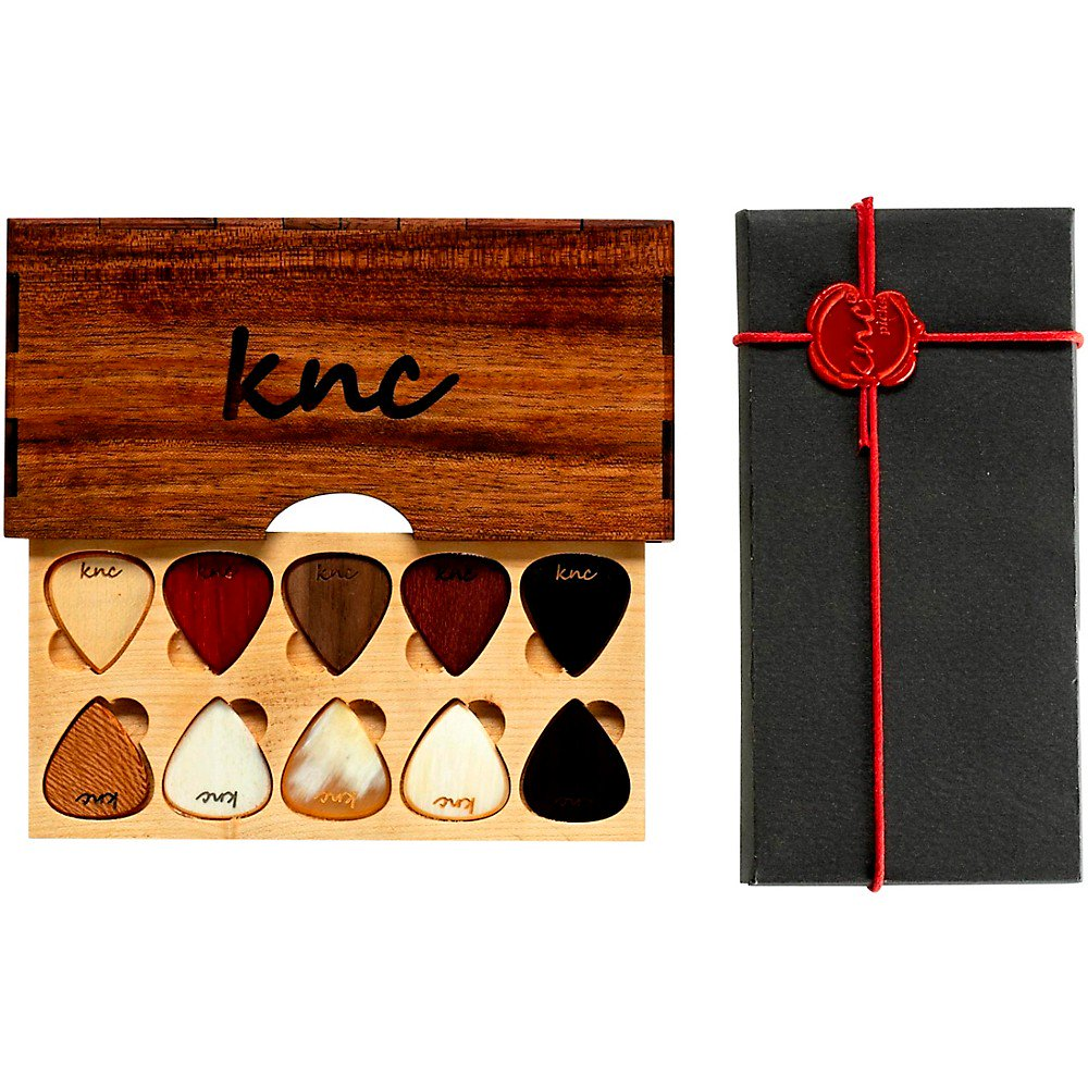 KNC Picks 10 Picks Pack with wooden box - 10 pack guitar picks | Jack's On Queen