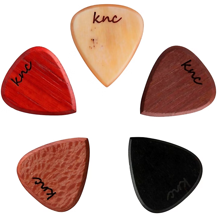 KNC Picks 5 Picks Pack with wooden box - 5 pack guitar picks | Jack's On Queen