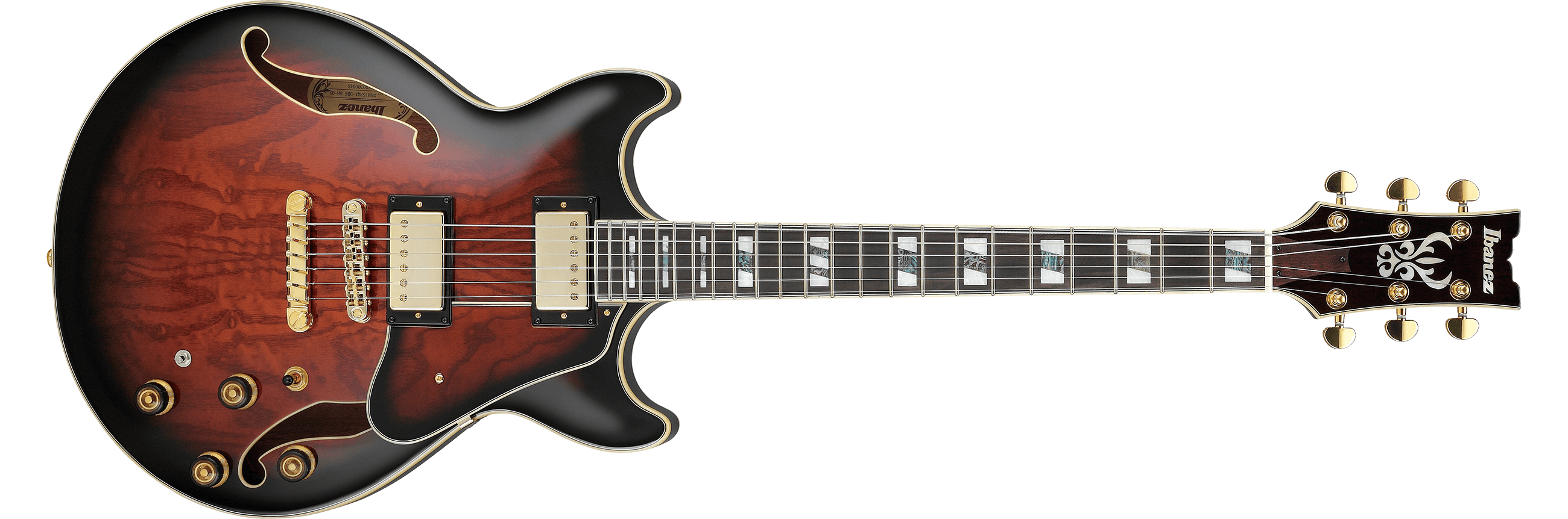 Ibanez AM153QA ARTSTAR Hollow Body Electric Guitar - Dark Brown Sunburst | Jack's On Queen