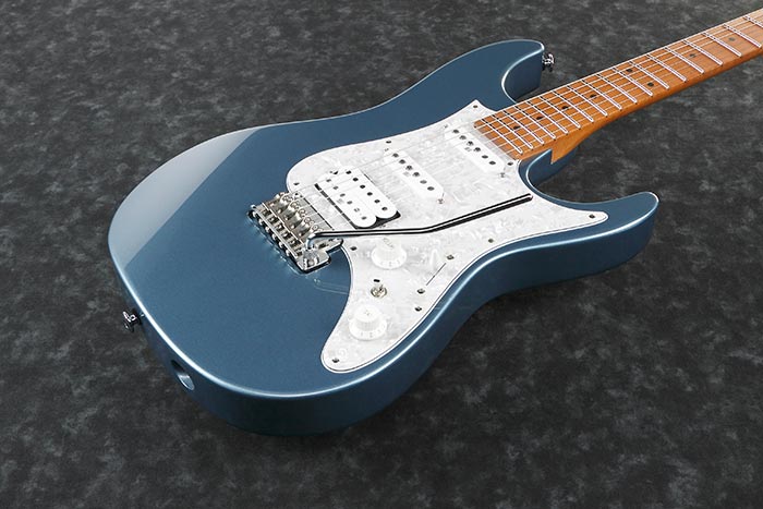 Ibanez AZ2204-ICM Prestige Double Cutaway HSS with Vibrato, Roasted Maple Neck - Ice Blue Metallic | Jack's On Queen