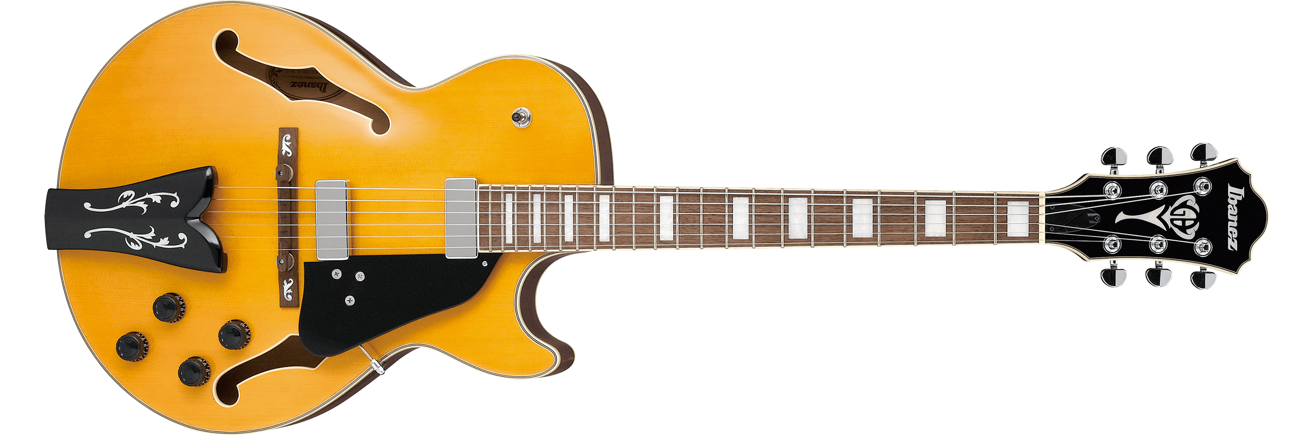 Ibanez GB10EM - George Benson Signature Hollow Body Electric Guitar - Antique Amber | Jack's On Queen