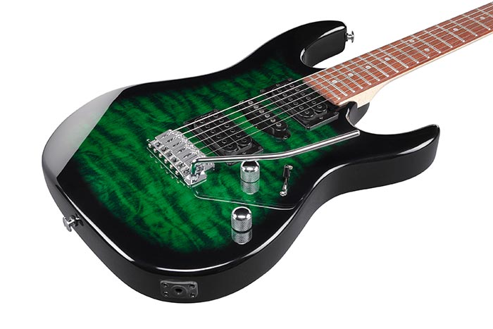 IBANEZ GRX70QA TEB - Electric Guitar - Transparent Emerald Burst | Jack's On Queen