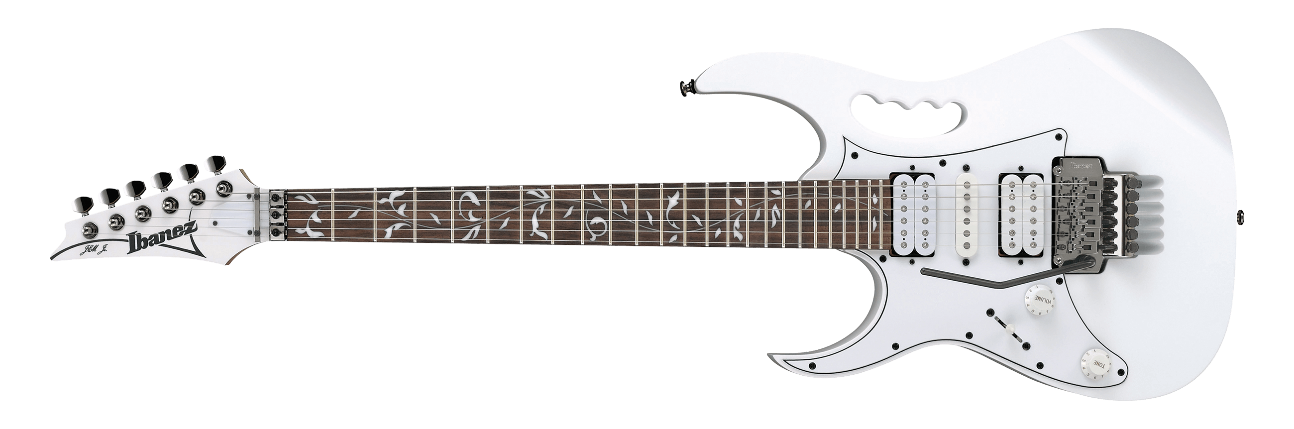 Ibanez JEMJRLWH Steve Vai Signature Left Handed White | Jack's On Queen