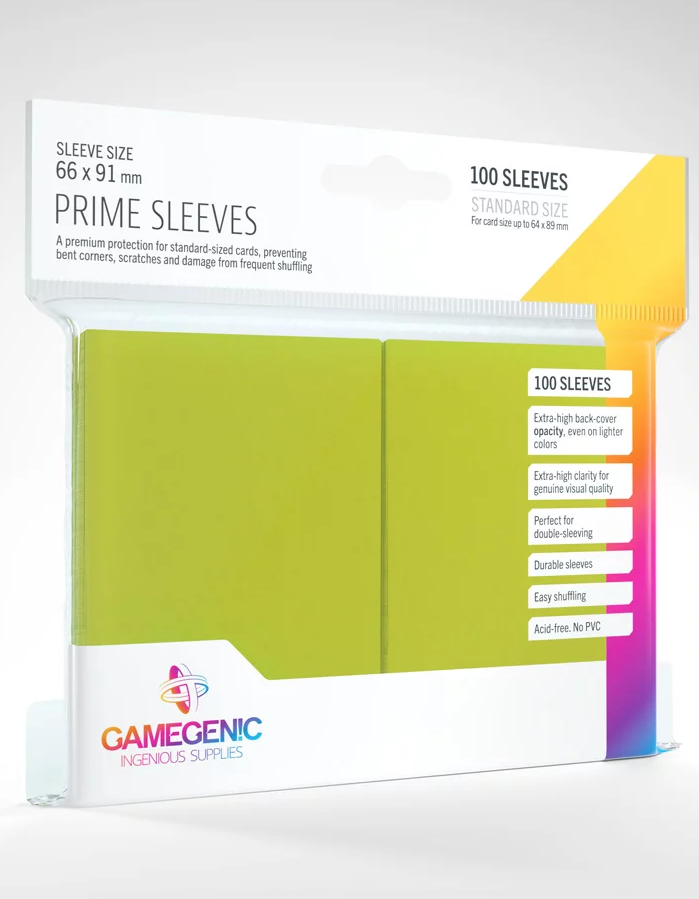 Gamegenic Prime Sleeves - Lime | Jack's On Queen