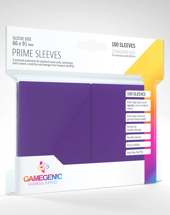 Gamegenic Prime Sleeves - Purple | Jack's On Queen