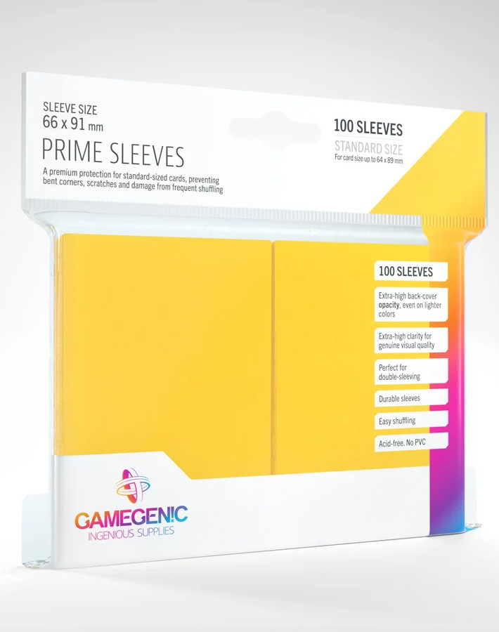 Gamegenic Prime Sleeves - Yellow | Jack's On Queen