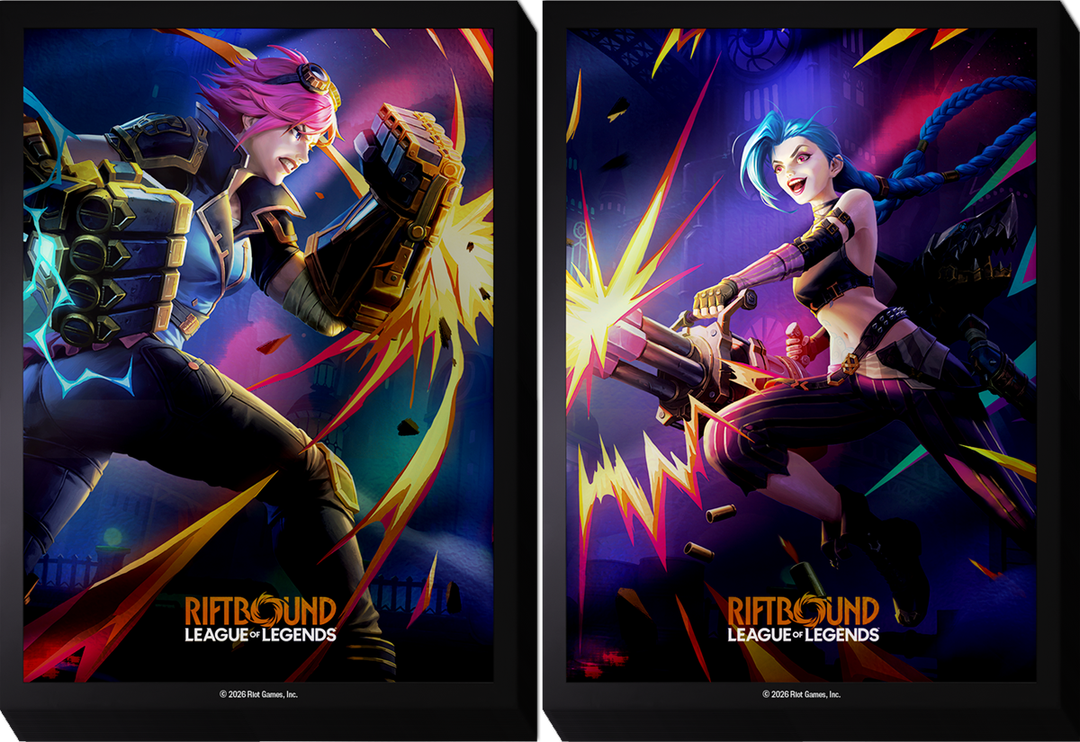 RIFTBOUND LEAGUE OF LEGENDS TCG VENDETTA ART SLEEVES #1 100CT (Vi vs Jinx) | Jack's On Queen