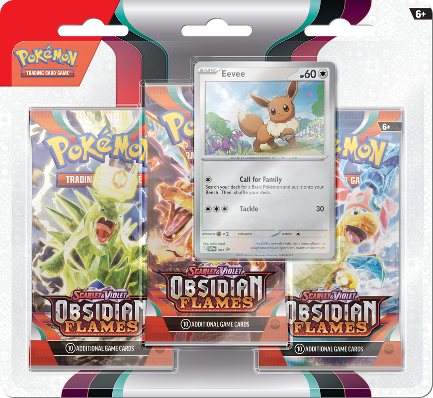 POKEMON SV3 OBSIDIAN FLAMES 3PK BLISTER | Jack's On Queen