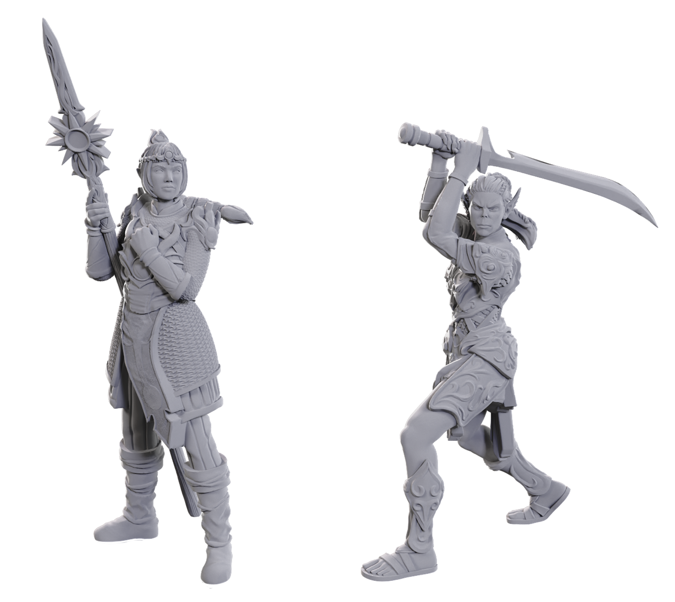 DND UNPAINTED MINIS SPECIAL EDITION BALDUR'S GATE 3 - LAE'ZEL & SHADOWHEART - Preorder | Jack's On Queen