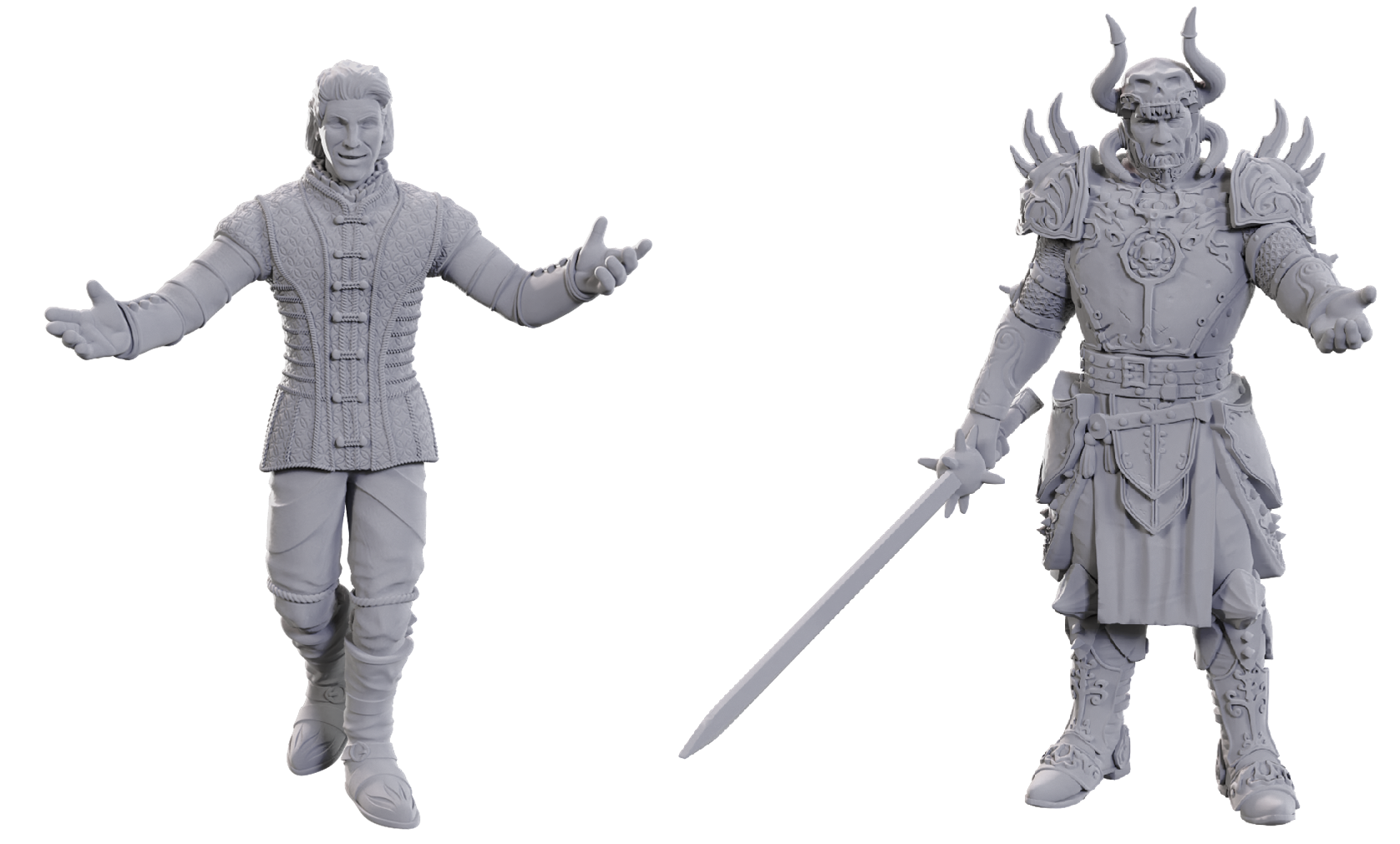 DND UNPAINTED MINIS SPECIAL EDITION BALDUR'S GATE 3 - SAREVOK ANCHEV & RAPHAEL - Preorder | Jack's On Queen