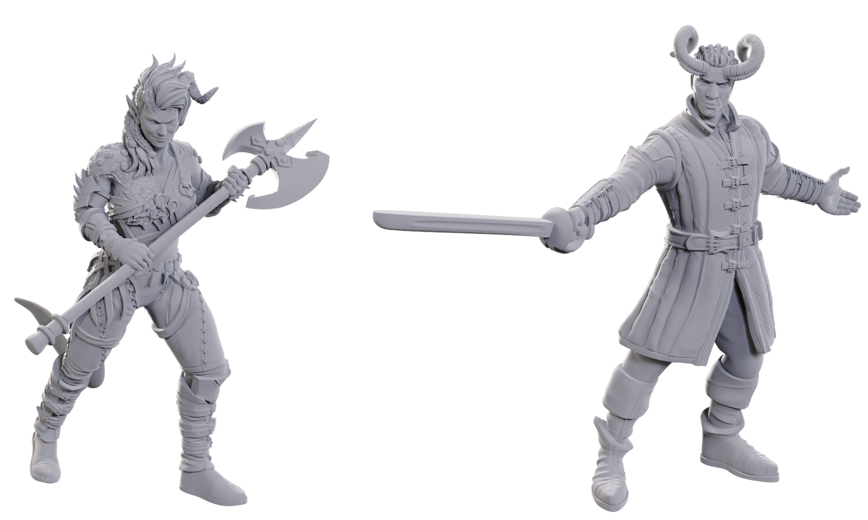 DND UNPAINTED MINIS SPECIAL EDITION BALDUR'S GATE 3 - WHLI & KARLACH - Preorder | Jack's On Queen