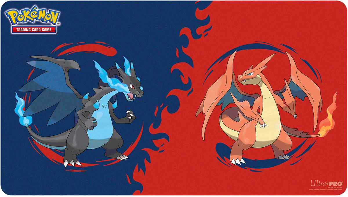 UP PLAYMAT POKEMON MEGA CHARIZARD X & MEGA CHARIZARD Y | Jack's On Queen