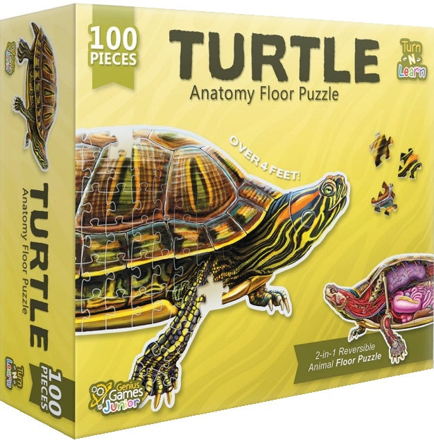 KIDS ANATOMY 100 PIECE TURTLE FLOOR PUZZLE | Jack's On Queen