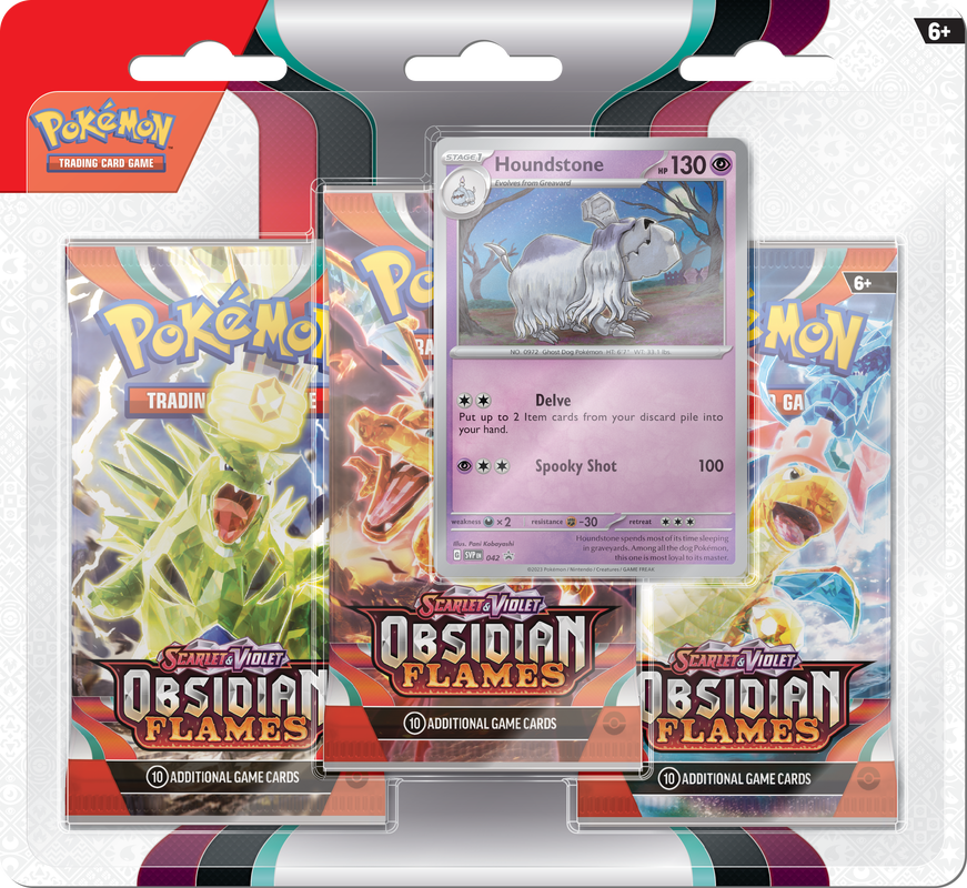 POKEMON SV3 OBSIDIAN FLAMES 3PK BLISTER | Jack's On Queen