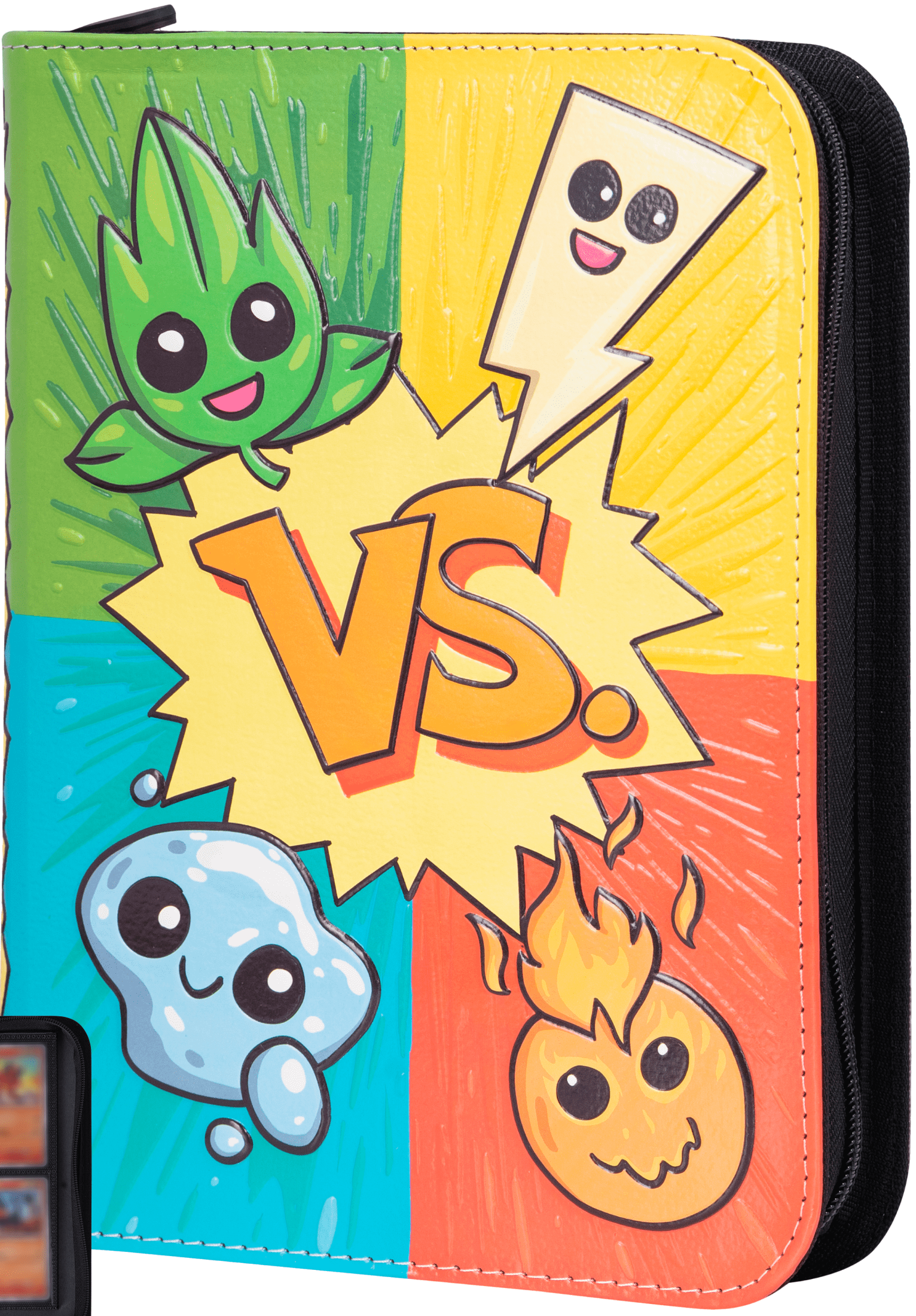 TCG FAUX-LEATHER BATTLE TIME TRADING CARD BINDER SMALL VERSION | Jack's On Queen