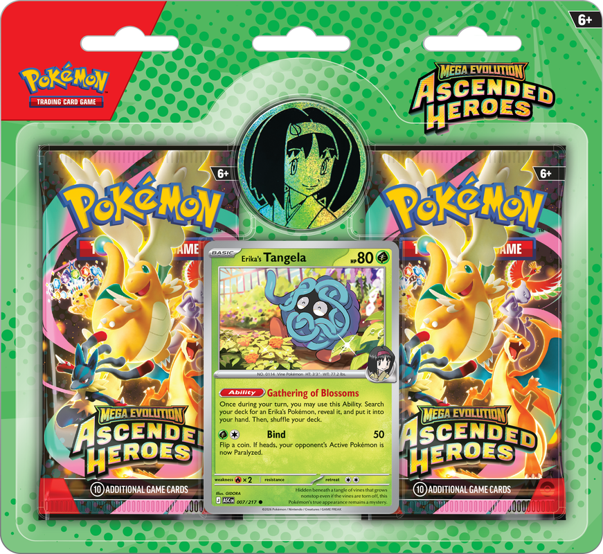 POKEMON ME2.5 ASCENDED HEROES 2-PACK BLISTER COLLECTION ERIKA (Tangela) | Jack's On Queen