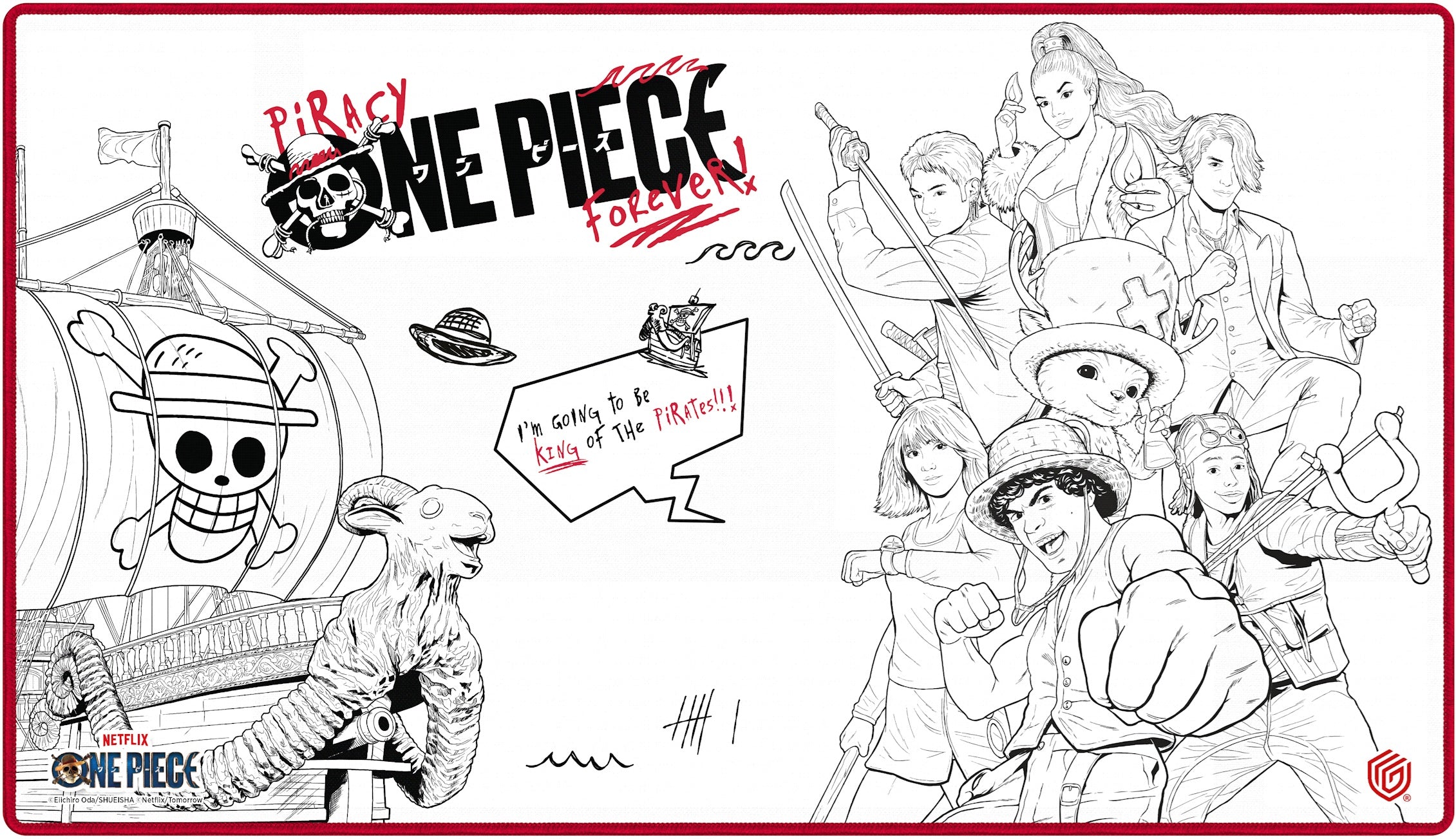 UG PLAYMAT ONE PIECE - SKETCH | Jack's On Queen