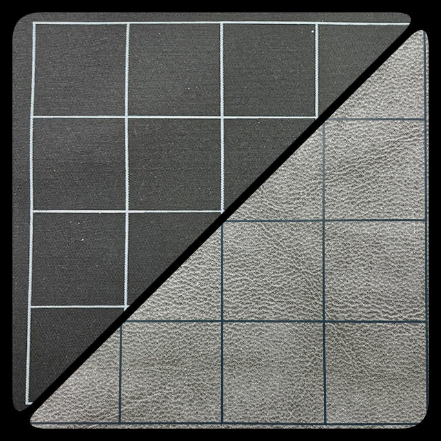 BATTLEMAT 1" SQUARE REVERSIBLE BLK-GREY 26"X23.5" | Jack's On Queen