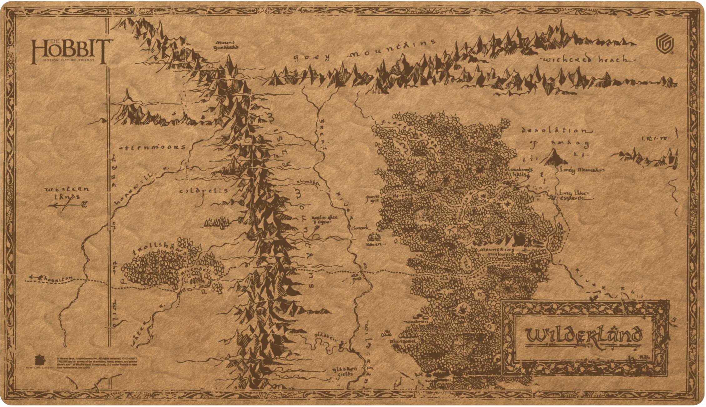 UG PLAYMAT SOPHOSKIN THE HOBBIT MAP - WILDERLAND | Jack's On Queen