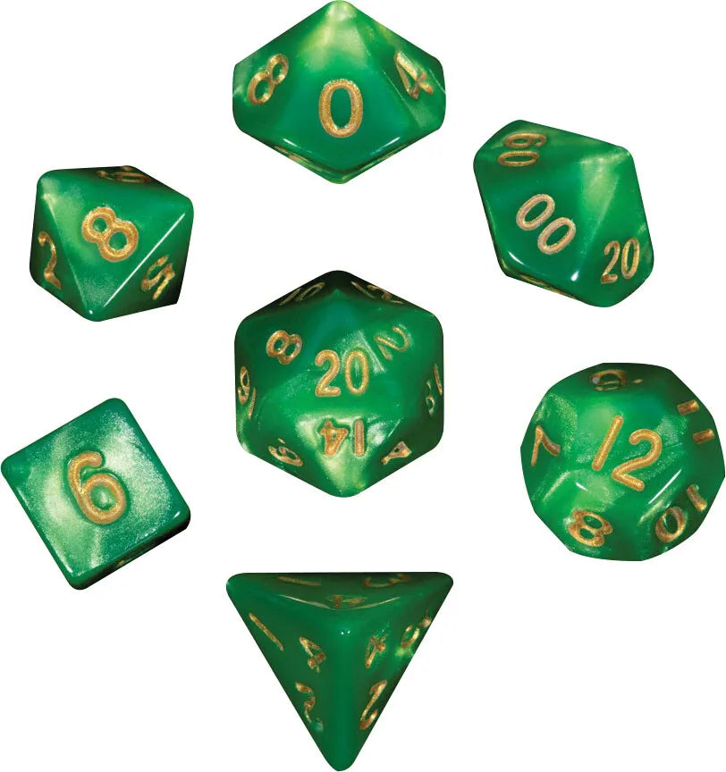 MDG 10mm Dice Green/Light Green/Gold | Jack's On Queen