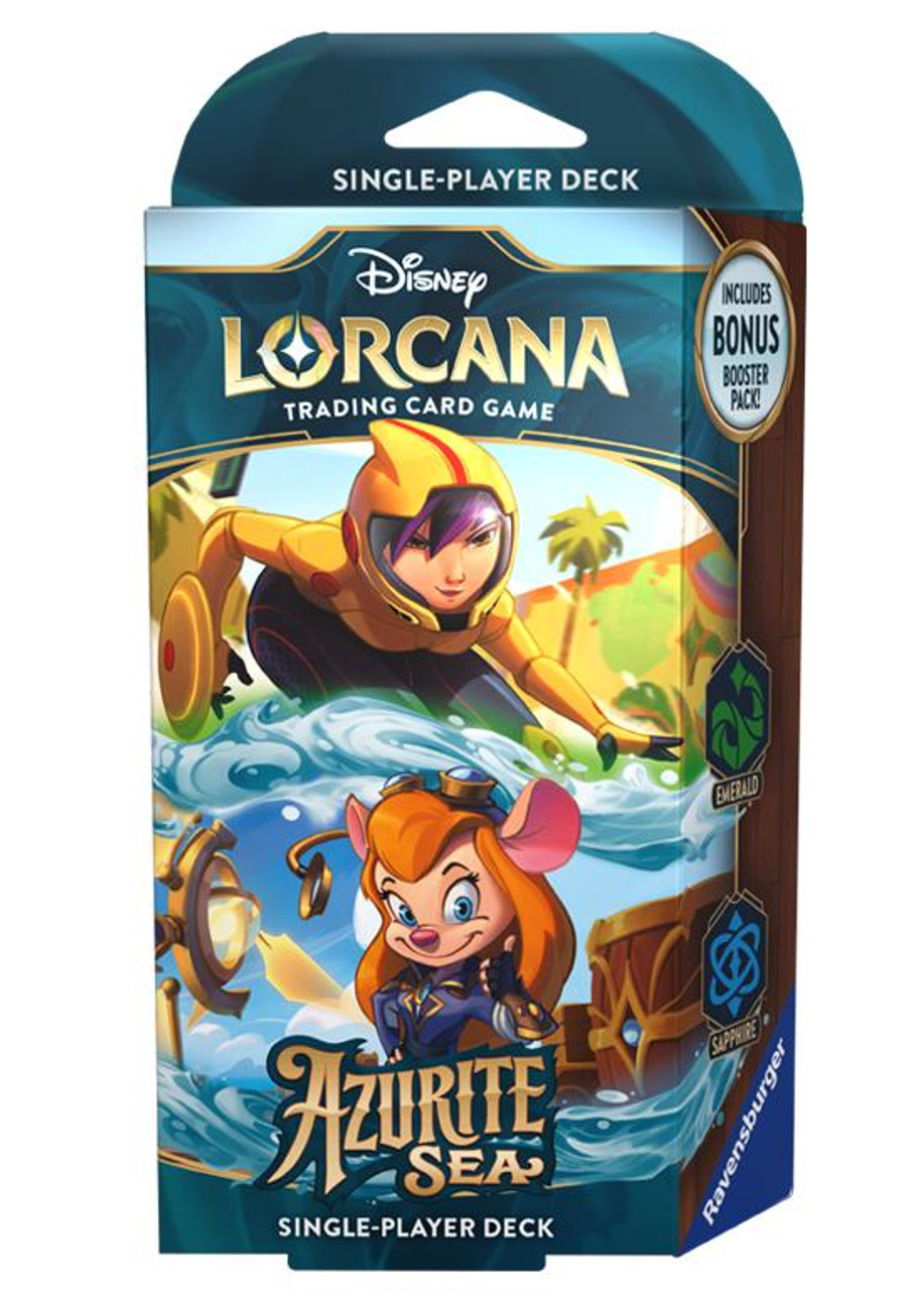 DISNEY LORCANA Azurite Sea STARTER DECK (Emerald & Sapphire) | Jack's On Queen