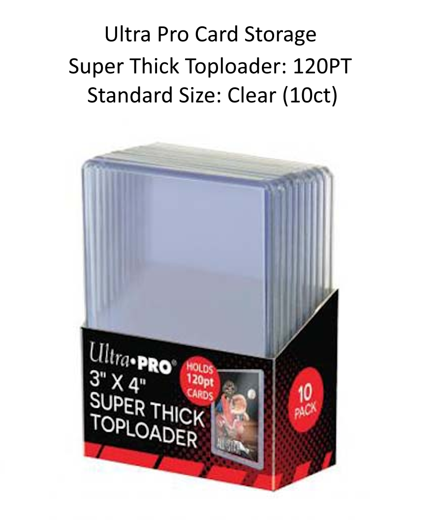 Super Thick Toploader: 120PT,  Standard Size, Clear (10ct) | Jack's On Queen