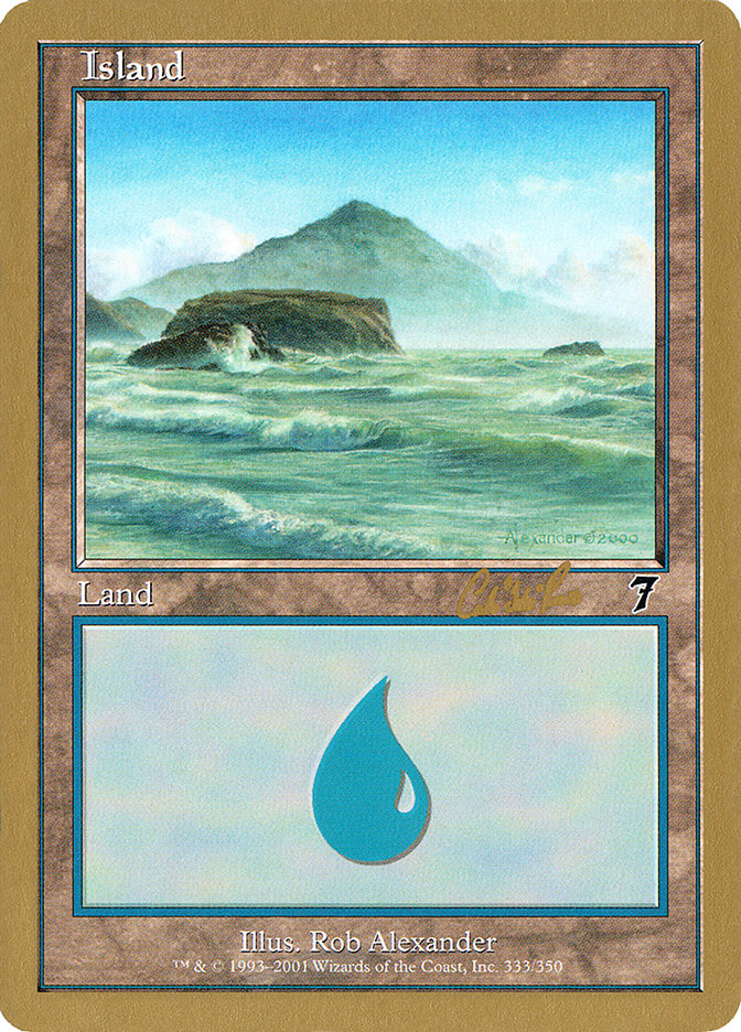 Island (cr333) (Carlos Romao) [World Championship Decks 2002] | Jack's On Queen