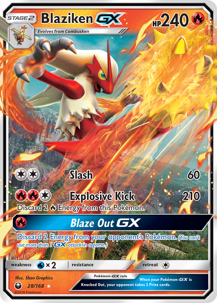 Blaziken GX (28/168) [Sun & Moon: Celestial Storm] | Jack's On Queen