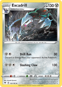 Excadrill (122/185) [Sword & Shield: Vivid Voltage] | Jack's On Queen