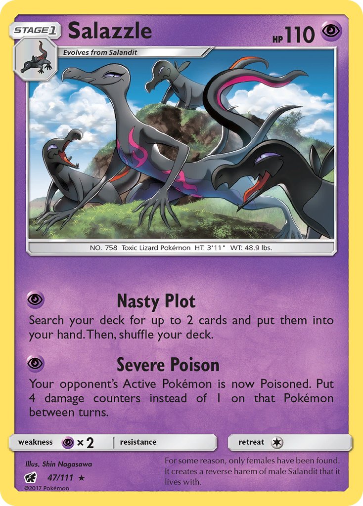 Salazzle (47/111) (Theme Deck Exclusive) [Sun & Moon: Crimson Invasion] | Jack's On Queen