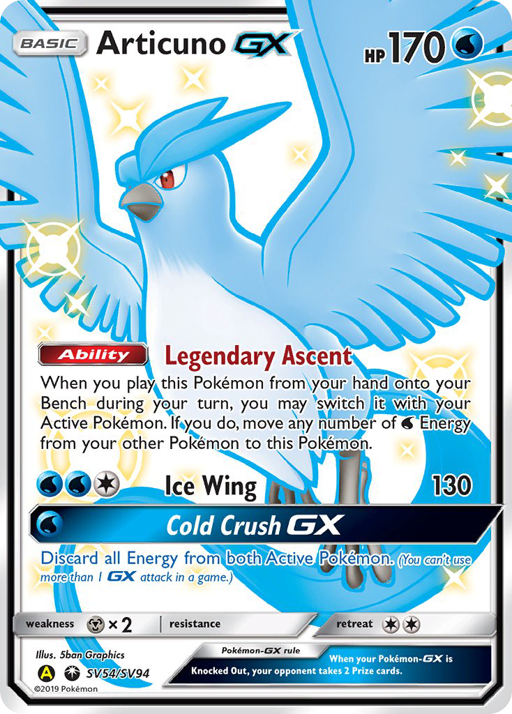 Articuno GX (SV54/SV94) [Sun & Moon: Hidden Fates - Shiny Vault] | Jack's On Queen