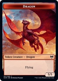 Dragon // Thopter Double-sided Token [Kaldheim Commander Tokens] | Jack's On Queen