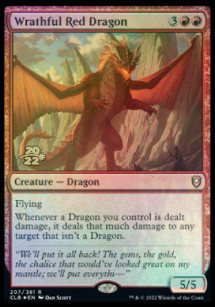 Wrathful Red Dragon [Commander Legends: Battle for Baldur's Gate Prerelease Promos] | Jack's On Queen