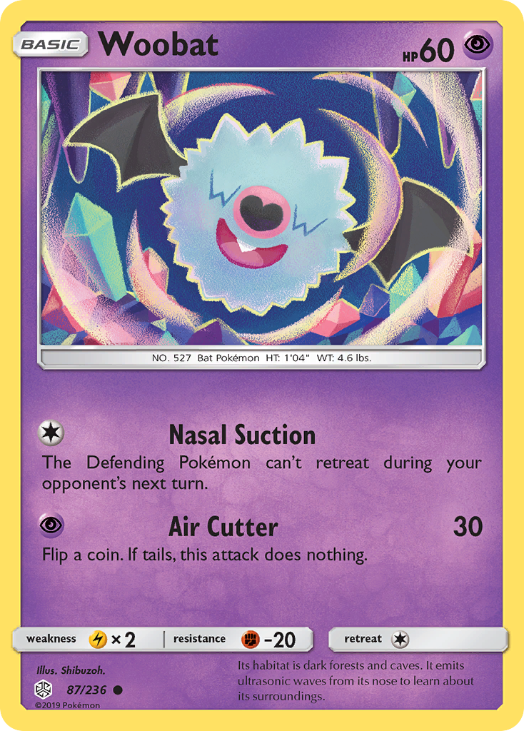 Woobat (87/236) [Sun & Moon: Cosmic Eclipse] | Jack's On Queen