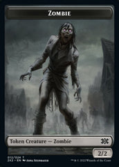 Zombie // Phyrexian Golem Double-sided Token [Double Masters 2022 Tokens] | Jack's On Queen