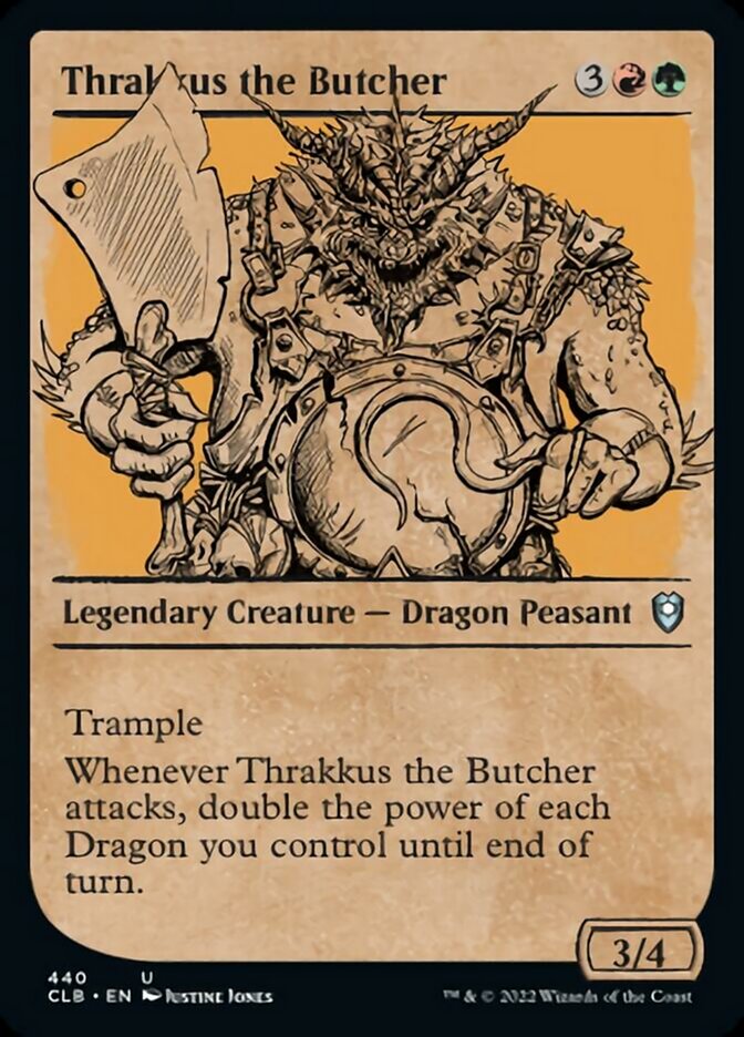 Thrakkus the Butcher (Showcase) [Commander Legends: Battle for Baldur's Gate] | Jack's On Queen