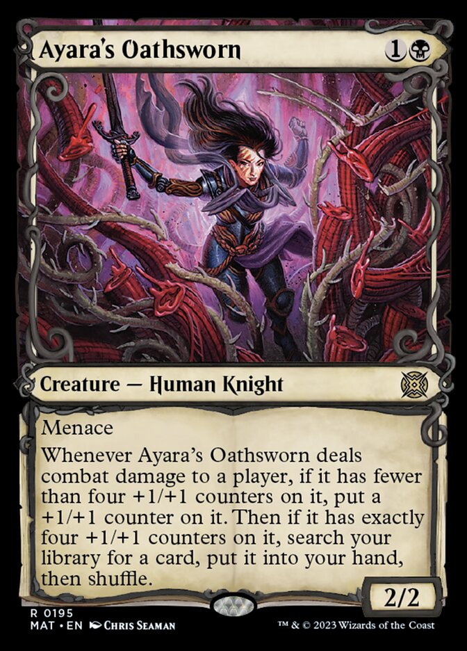 Ayara's Oathsworn (Showcase Halo Foil) [March of the Machine: The Aftermath] | Jack's On Queen