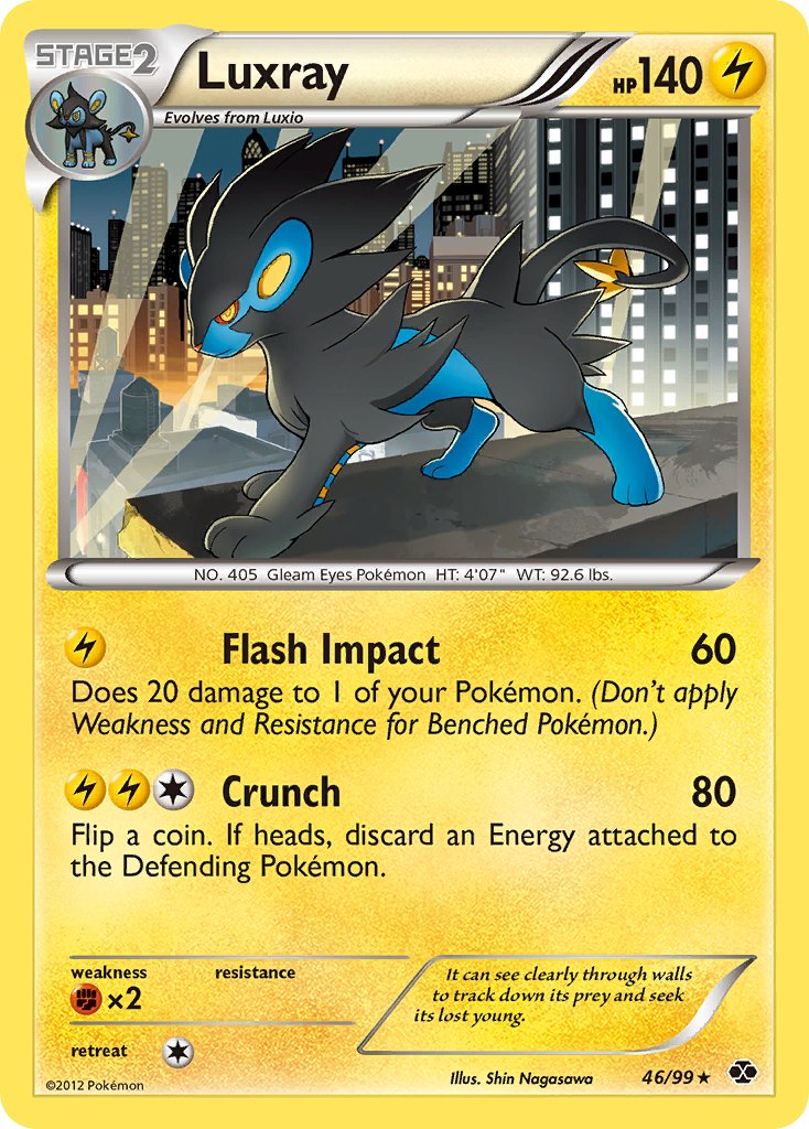 Luxray (46/99) (Cracked Ice Holo) (Blister Exclusive) [Black & White: Next Destinies] | Jack's On Queen