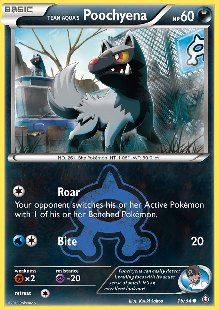 Team Aqua's Poochyena (16/34) [XY: Double Crisis] | Jack's On Queen