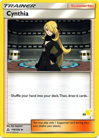 Cynthia (119/156) (Pikachu Stamp #59) [Battle Academy 2020] | Jack's On Queen