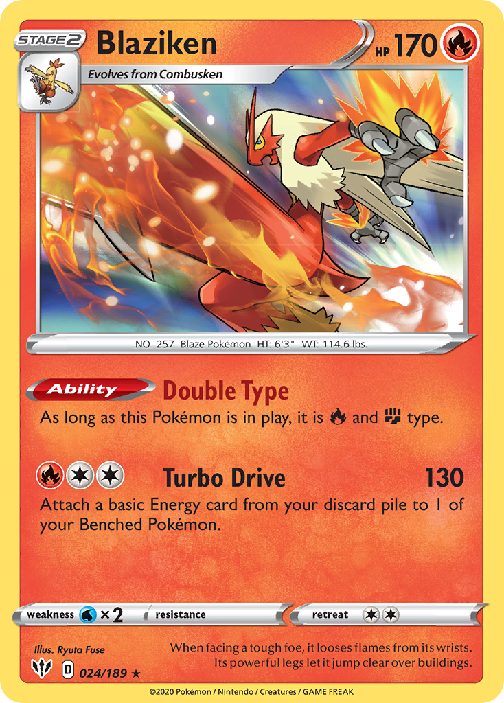 Blaziken (024/189) [Sword & Shield: Darkness Ablaze] | Jack's On Queen