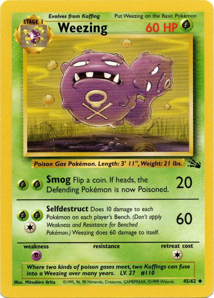 Weezing (45/62) [Fossil Unlimited] | Jack's On Queen