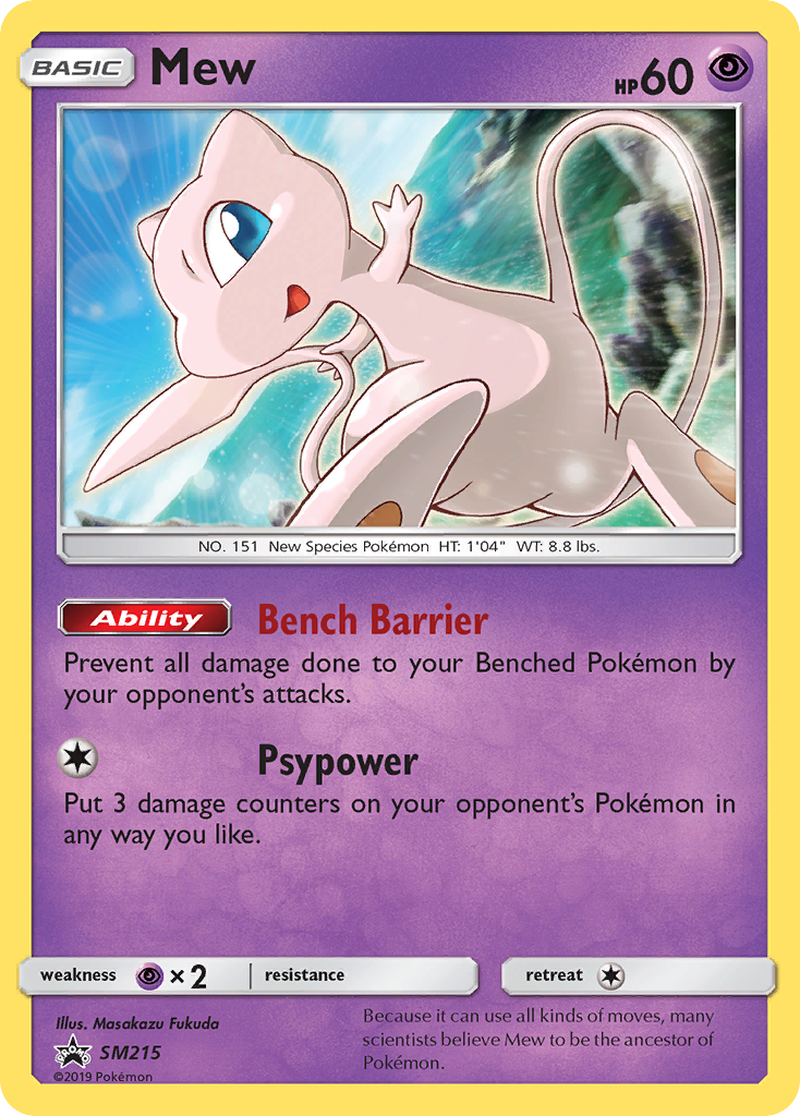 Mew (SM215) [Sun & Moon: Black Star Promos] | Jack's On Queen